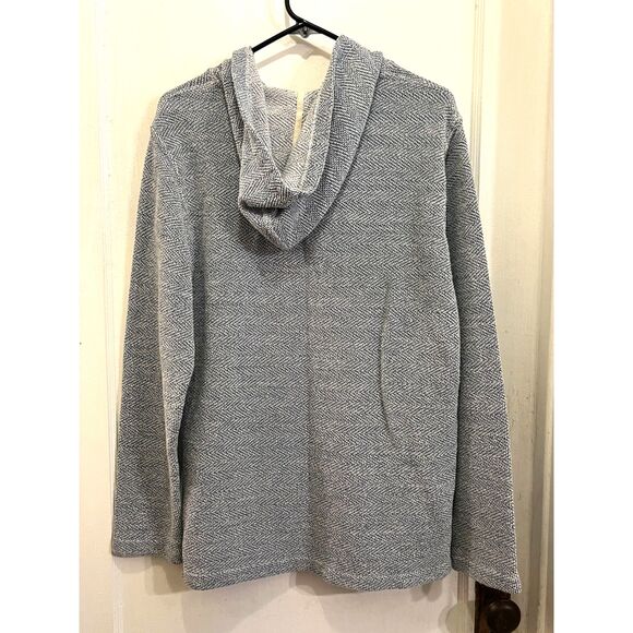 FAHERTY Blue Terry Robe Pullover Hoodie Top  Mens Size Small - Picture 6 of 10